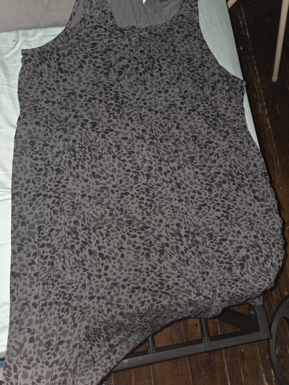 Old Navy Gray Leopard Print Dress